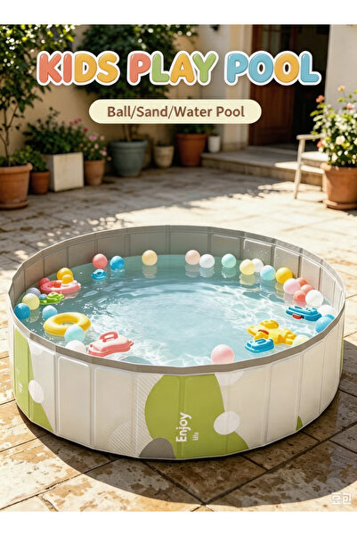 XIUWOO Foldable Round Oxford Kids Ball Pit, Multi-use Play Sand Bath Pool for...