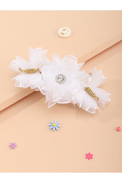 Take Two By Styli Girls White Rhinestone Embellished Hair Clip
