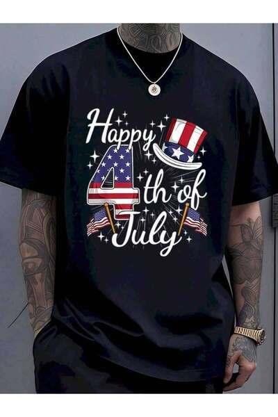25W Patriotic Independence Day T-Shirt For Men Women Unisex Casual Holiday Ce...