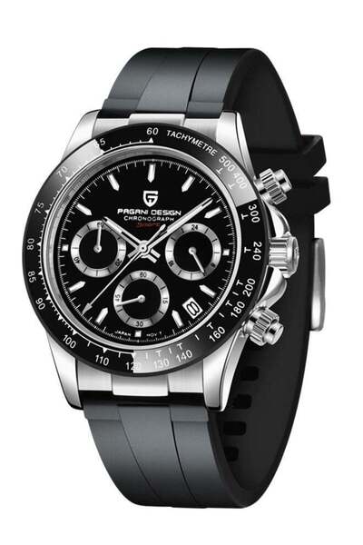 Pagani design Classic Men's Multifunctional Chronograph Full Stainless Steel ...