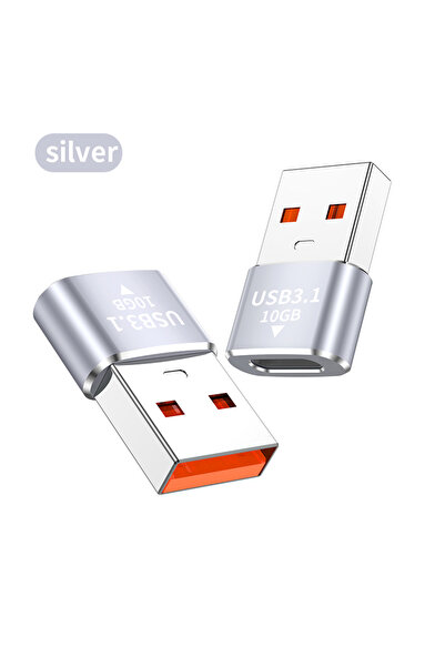 Choice5 محول USB-C إلى USB 3.1 OTG من نوع C إلى USB ذكر، 120 واط، من سليفر، ق...