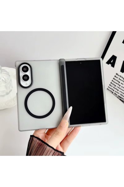 Choice5 Galaxy Z Fold 8 black VanTaCase Matte Frosted Magnetic Ring Case for ...
