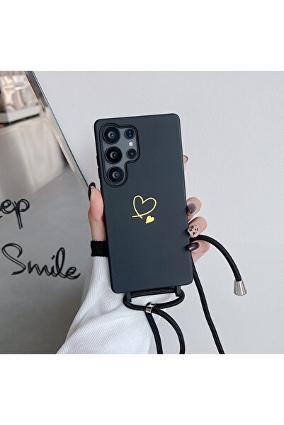 Choice S25 Ultra Black Love Love Lanyard Case For S26 Ultra S25 FE S21 S22 S2...