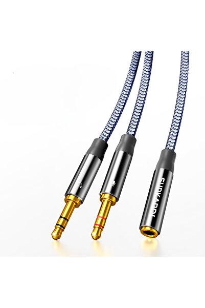Choice Other 0.3m Grey SUNKANDI Headphone Adapter 3.5mm Female to 2 Dual 3.5m...