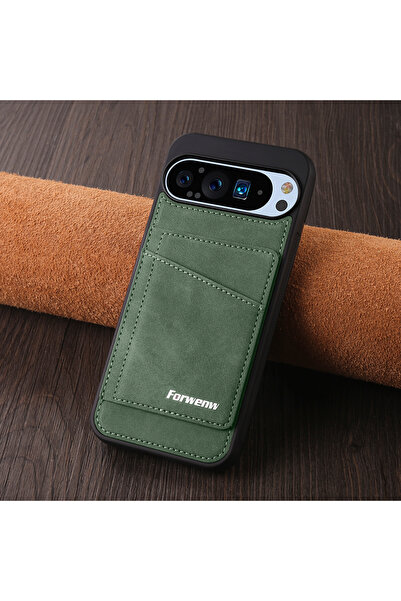 Choice19 Google Pixel 10 Pro Green-F8 Luxury Business Leather Case For Google...