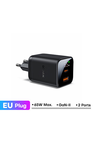 Choice1 EU 65W Dual Port QOOVI GaN 65W Charger USB Type C Fast Charging Quick...