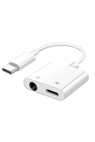 Choice White3.5mm1Pcs 2-in-1 Audio Adapter USB-C to 3.5mm Headphone Jack Head...