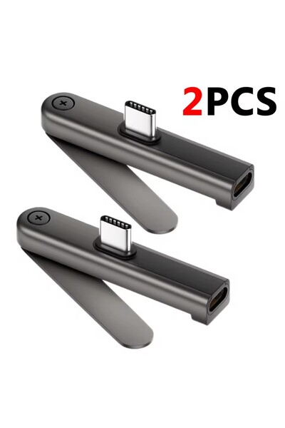 Choice1 2PCS 240W 2in1 Fast Charging Cable Adapter with 360° Invisible Phone ...