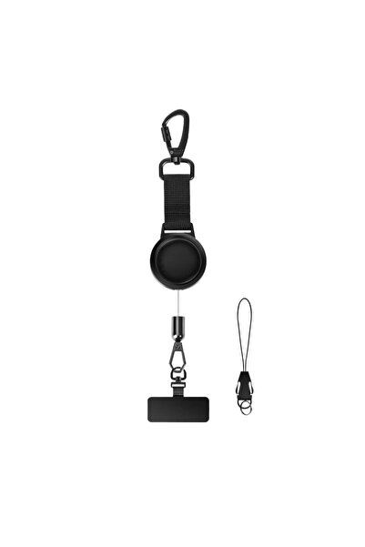 Choice Black Anti-theft Mobile Phone Lanyard Retractable Steel Wire Mobile Ph...