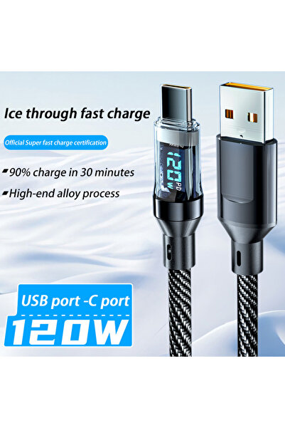 Choice6 2m 120W USB A-C cable2 1 Pcs 6A 120W Cable Super Fast Charge Cable US...