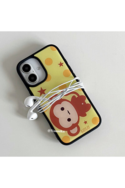 Choice41 iPhone 14 Matte-A Korean Ins Adorable Polka Dot Monkey Phone Case Fo...