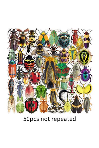 Choice 50pcs 50 Pcs Transparent insect Sticker DIY graffiti phone Luggage Lap...
