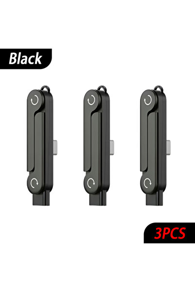 Choice1 3pcs Black 1/2/3PCS Type C Phone Bracket Adapter Foldable Holder Supp...
