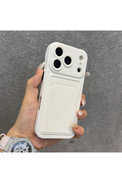 Choice29 iPhone 14 Pro White Luxury Soft Silicone Wallet Case For iPhone 17 A...