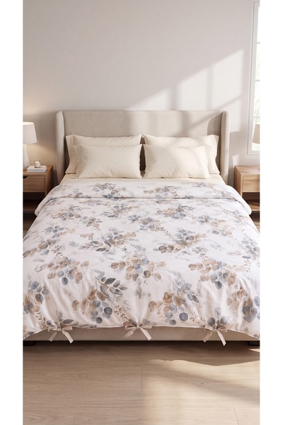 RH Rosehan Double 100% Cotton Eucalyptus Patterned Duvet Cover 220X200 cm |  ...