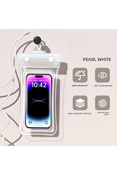 Choice1 TPU Case & Strap WHITE Three Fold Inflatable Airbag Waterproof Phone ...