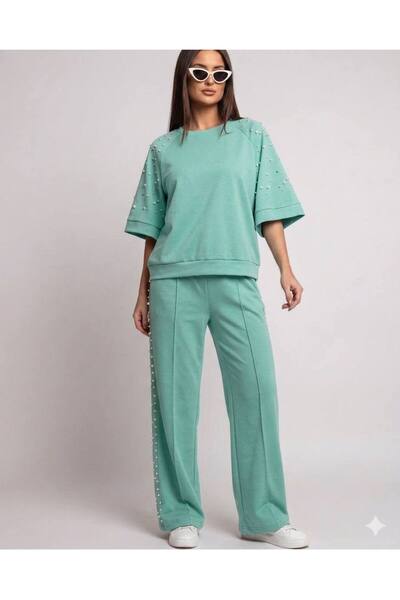MAXORA SHOP Compleu cu maneca scurta Pearl - Verde