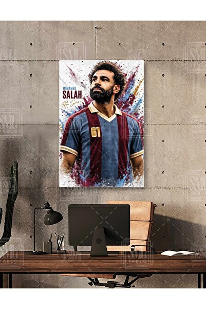 SML TABLO Mohamed Salah Mısır Kralı Bordo Mavi 61 Bize Her Yer Trabzon Muhamm...