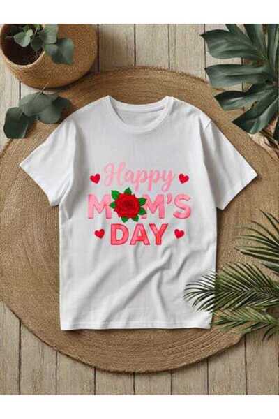 23ERVA 180GSM Soft Heavyweight Happy Mother's Day T-Shirt - Top Mom Life Desi...