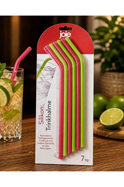 Joie Set 6 paie reutilizabile din silicon + perie de curățare