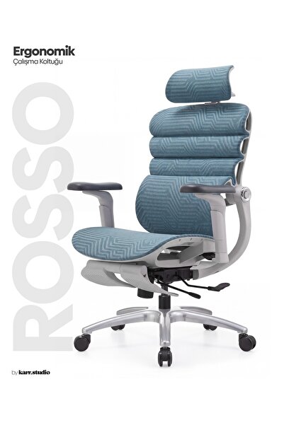 KARR OFFICE Rosso Ergonomik Çalışma Koltuğu - Mavi