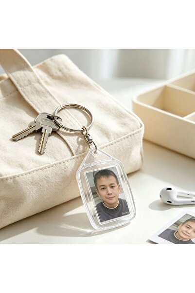 idei Breloc transparent pentru fotografii, dimensiuni 5×4 cm, breloc personal...