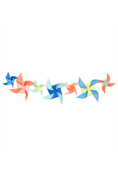 Meri Meri - Giant Pinwheel Garland Kit - Dev Rüzgar Gülü Asılan Süs Kiti