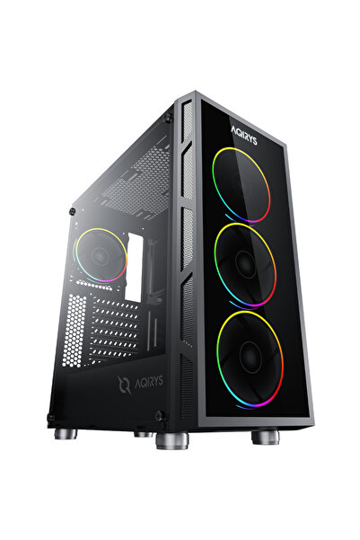OEM Carcasă PC Midi Tower Gaming ARGB cu Geam Negru