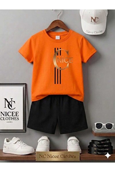 Leto Lykia Summer Children's T-Shirt Shorts Unisex (Vertical Three-Line Nice ...