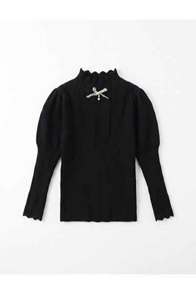 MiniKids Bluza fetite maneci bufante Sonia negru