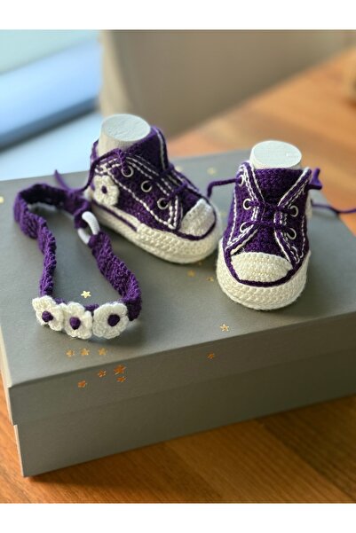 nimetabla 0-3 Months (9cm) Hand Knitted Baby Booties