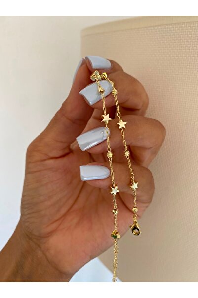 Bade Jewelry Fd Vip Gold Dorika&Star Row Non-Tarnish Steel Stylish Anklet