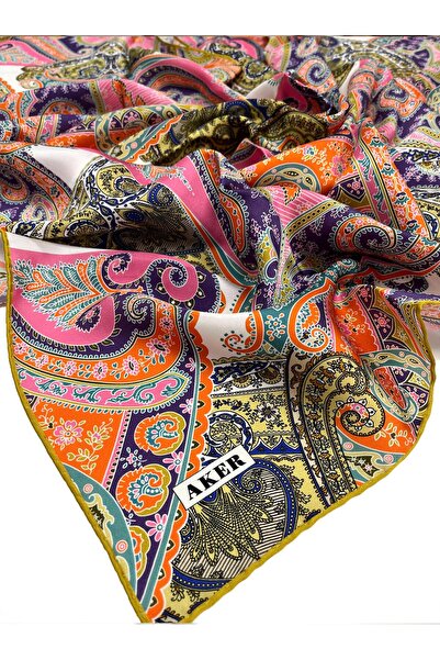Aker Silk Scarf - 9038701-361 - Sura - Ethnic Pattern