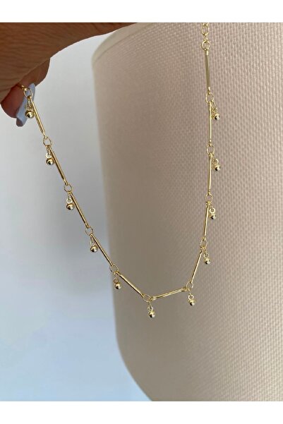 Bade Jewelry Fd Vip Gold Stick Model Chain Pendant with Ball Detail, Anti-Tar...