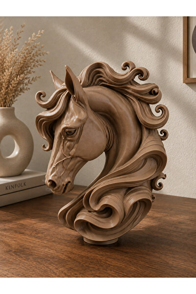3D Horse Dekoratif Büst