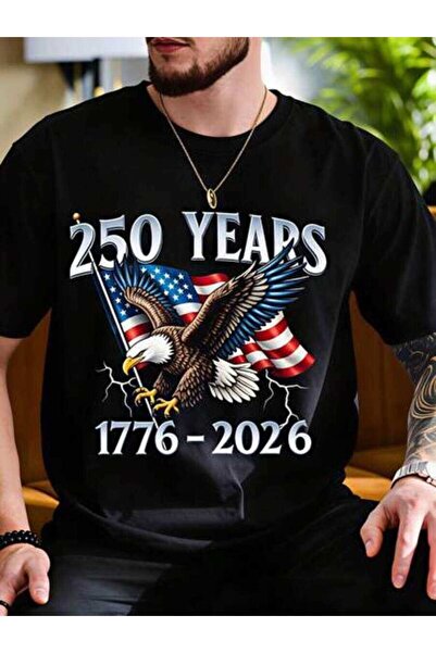 NOURAM Men's Summer Outfits, 250 Years Eagle Flag Graphic Tees, Funny Vintage...