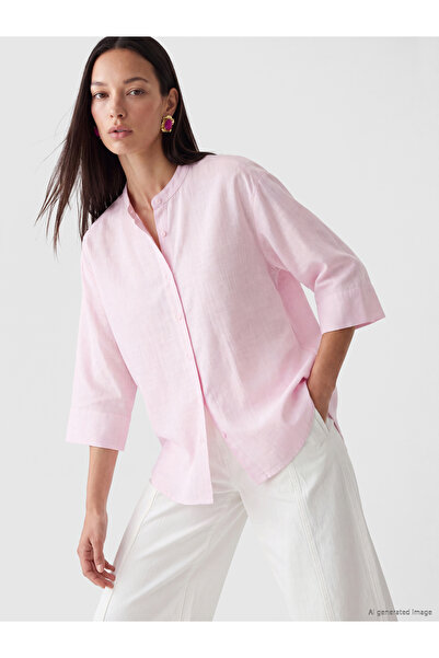 LC Waikiki Grandad Collar Women's Shirt