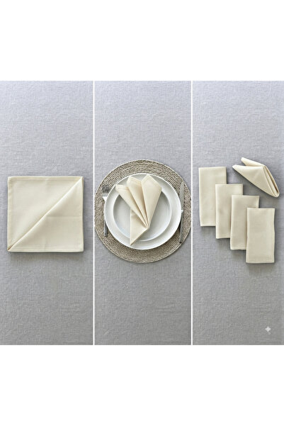Metasupla American Service, Set of 6 Special Stitched Fabric Napkins Green, C...