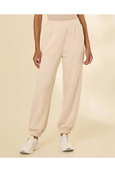 REDTAG Women Ivory Active T-Shirt And Full Length Bottom Set