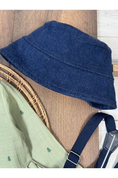 Bolly Baby Muslin Hat, Suspender Belt, Pine Printed Lycra Jeans, 4-Piece Baby Boy/Child Set