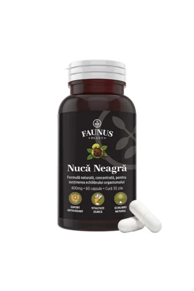 Faunus Plant Nuca Neagra, 400 mg, 60 capsule,