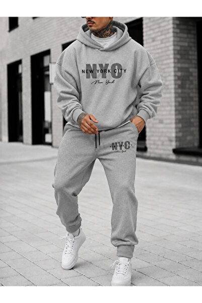 PAVRO Sweatshirt Tracksuit Set Oversize Shaped Comfortable Fit Quality Fabric...