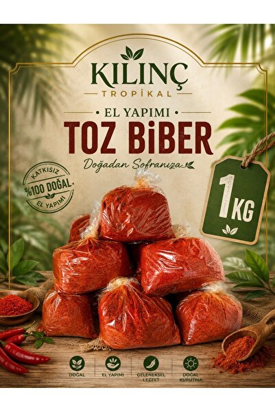 KILINÇ TROPİKAL 1 KG EL YAPIMI TOZ BİBER