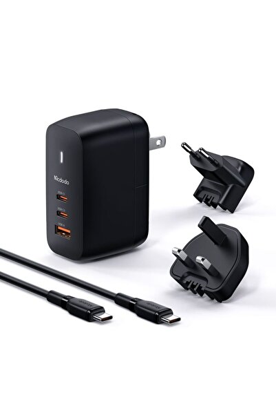 Mcdodo CH8442 MECHA Series 65W GAN Dual Type-C & USB Mini Wall Charger Set – ...