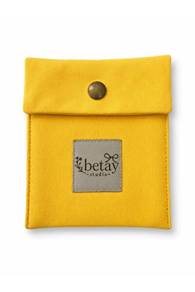 Betay Studio Ped Çantası - Çıtçıtlı Kumaş Hijyenik Ped Organizeri
