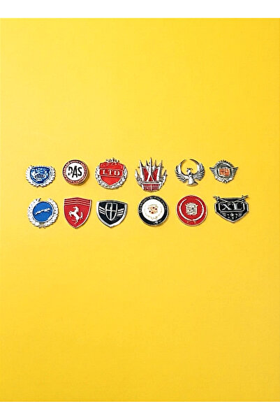 lina oto aksesuar 12 Metal Nuts with Emblem Tape Campaign