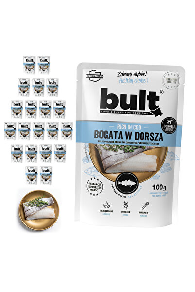 Bult Hrană umedă completă pentru câini, bogată în cod, pliculețe 20x100g