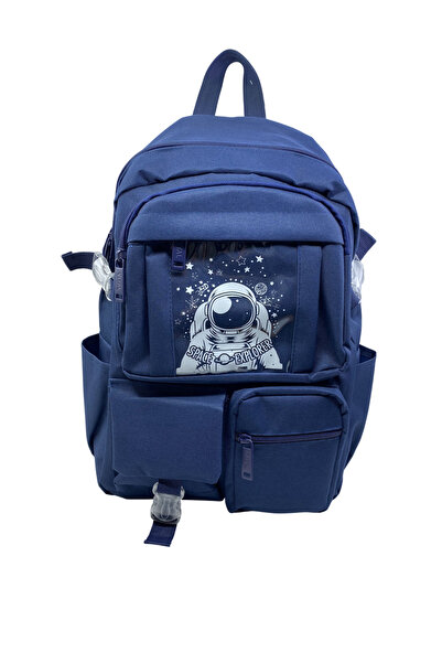 Vital Space Themed Navy Blue Backpack