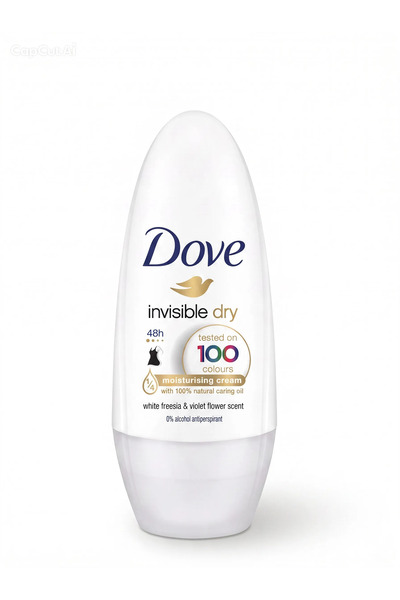 Dove Invisible Dry Stick Roll-on, 50ml, 48h Nemlendirici, Beyaz Frezya ve Men...