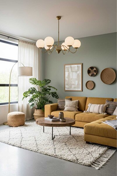 BSA LIGHTING GLOBE 6'LI ESKİTME MODERN AVİZE ( BEYAZ GLOP CAMLI)